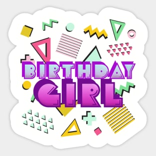 Birthday Girl // 80s Style Graphic Tee Sticker